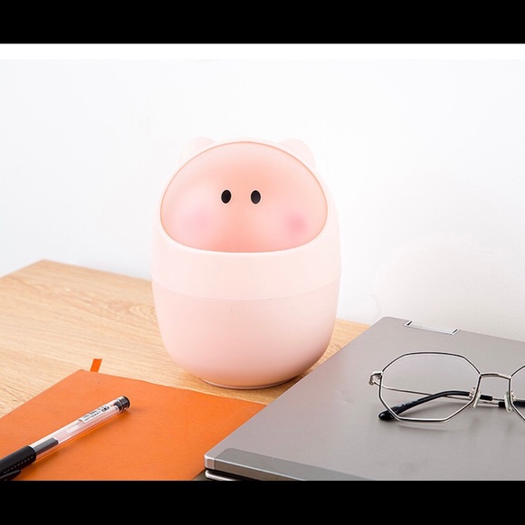 Trash bin mini makeup waste basket cute desktop - Picture 3 of 7